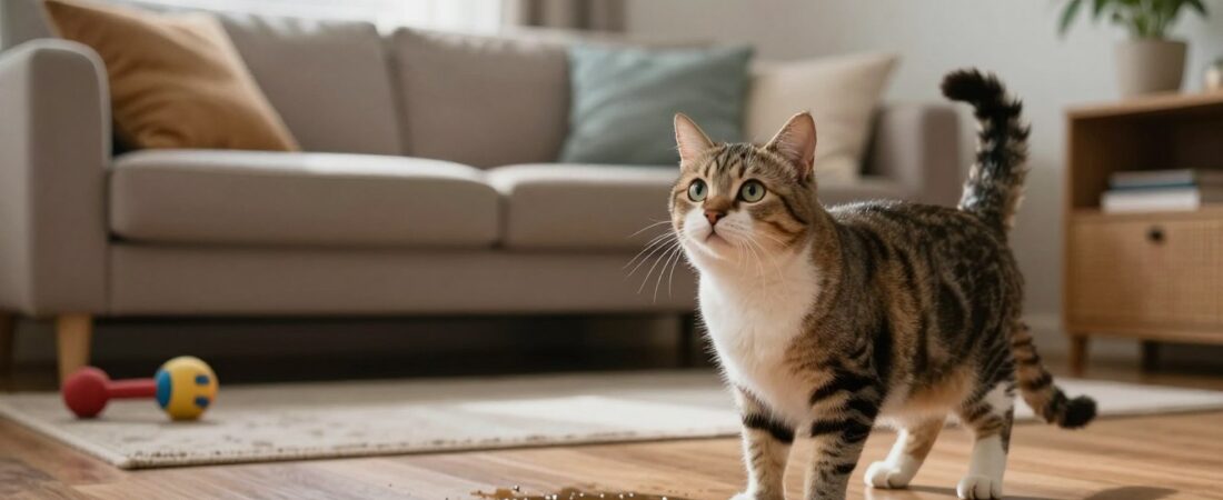Katze pinkelt ohne Grund in Wohnung? Wahrheit & Lösungen