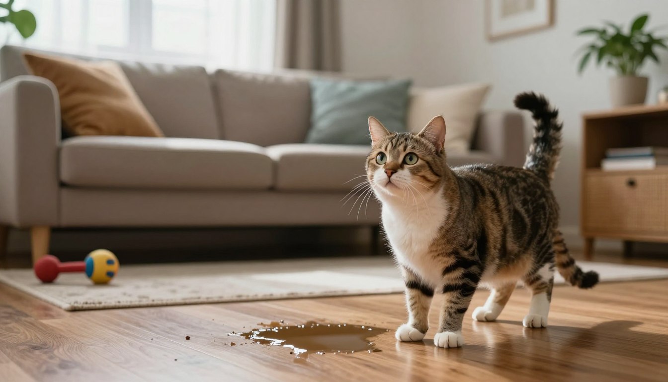Katze pinkelt ohne Grund in Wohnung? Wahrheit & Lösungen